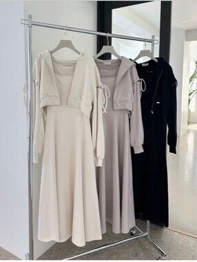Anmille hoodie jacket and dress two piece dress with bows